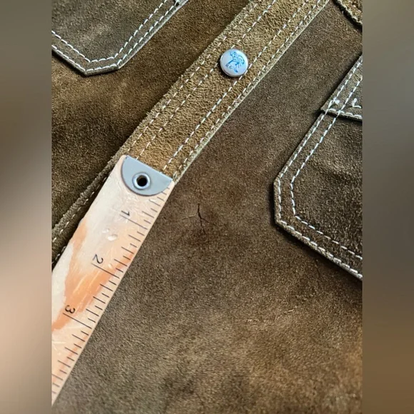 Vintage Leather Suede Rancher Jacket Western Styling Handmade Sz L - Picture 4 of 14